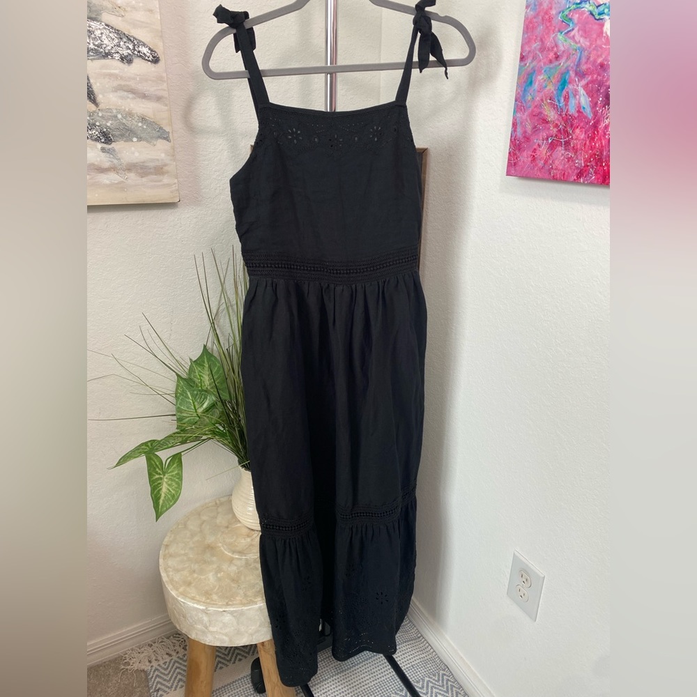 Tommy Bahama Black Tiered Sun Dress Size M